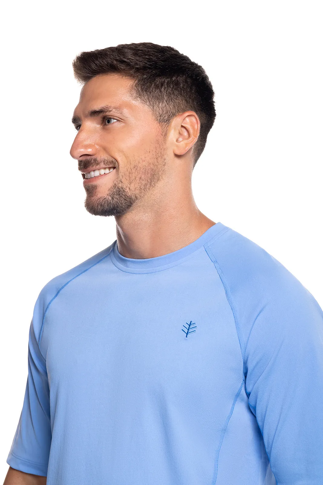 Men's Hightide Short Sleeve Swim Shirt | Surf Blue