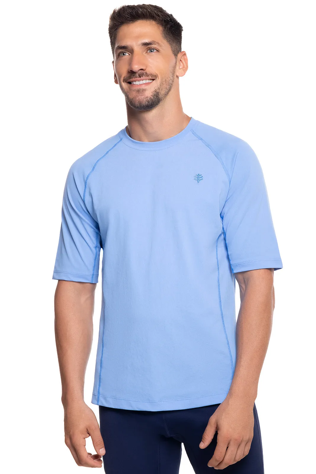 Men's Hightide Short Sleeve Swim Shirt | Surf Blue