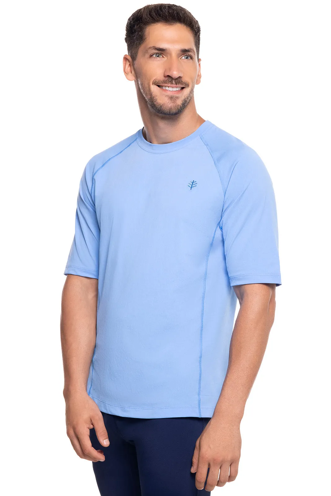 Men's Hightide Short Sleeve Swim Shirt | Surf Blue