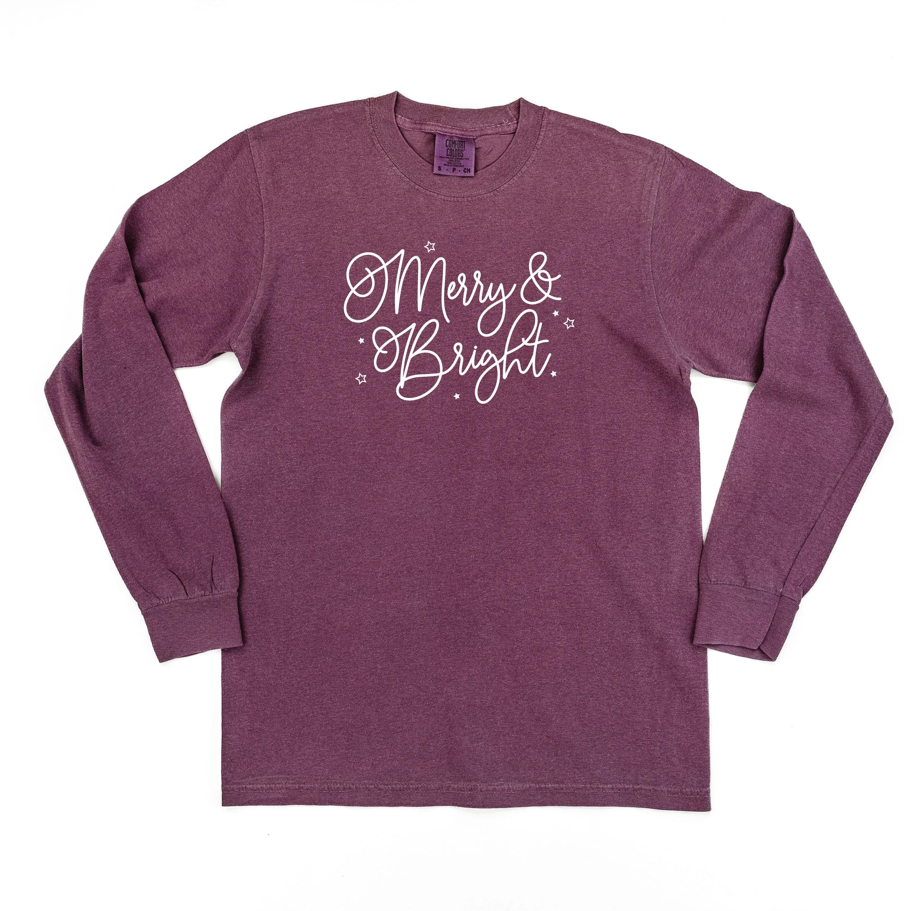 Merry And Bright - LONG SLEEVE Comfort Colors Tee