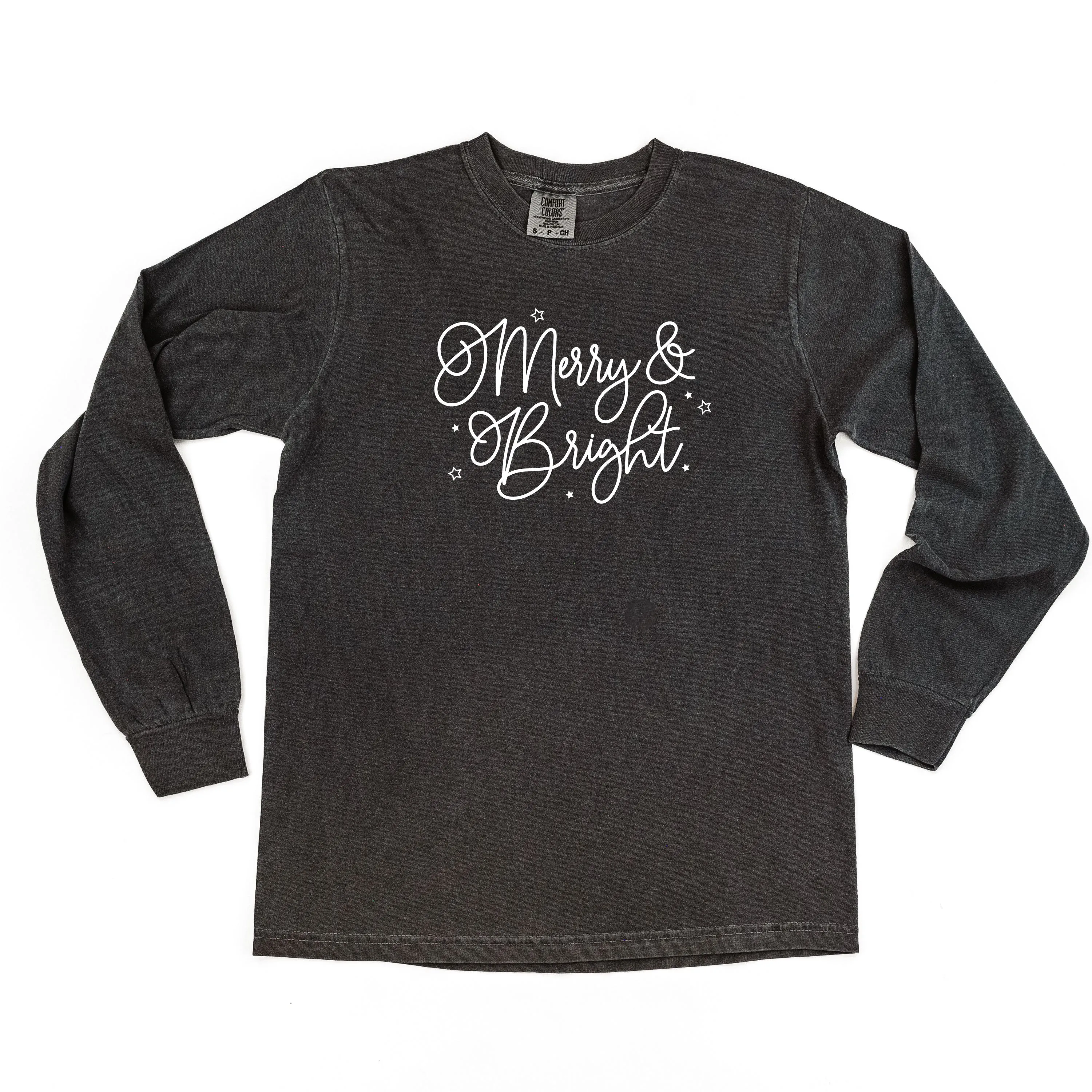 Merry And Bright - LONG SLEEVE Comfort Colors Tee