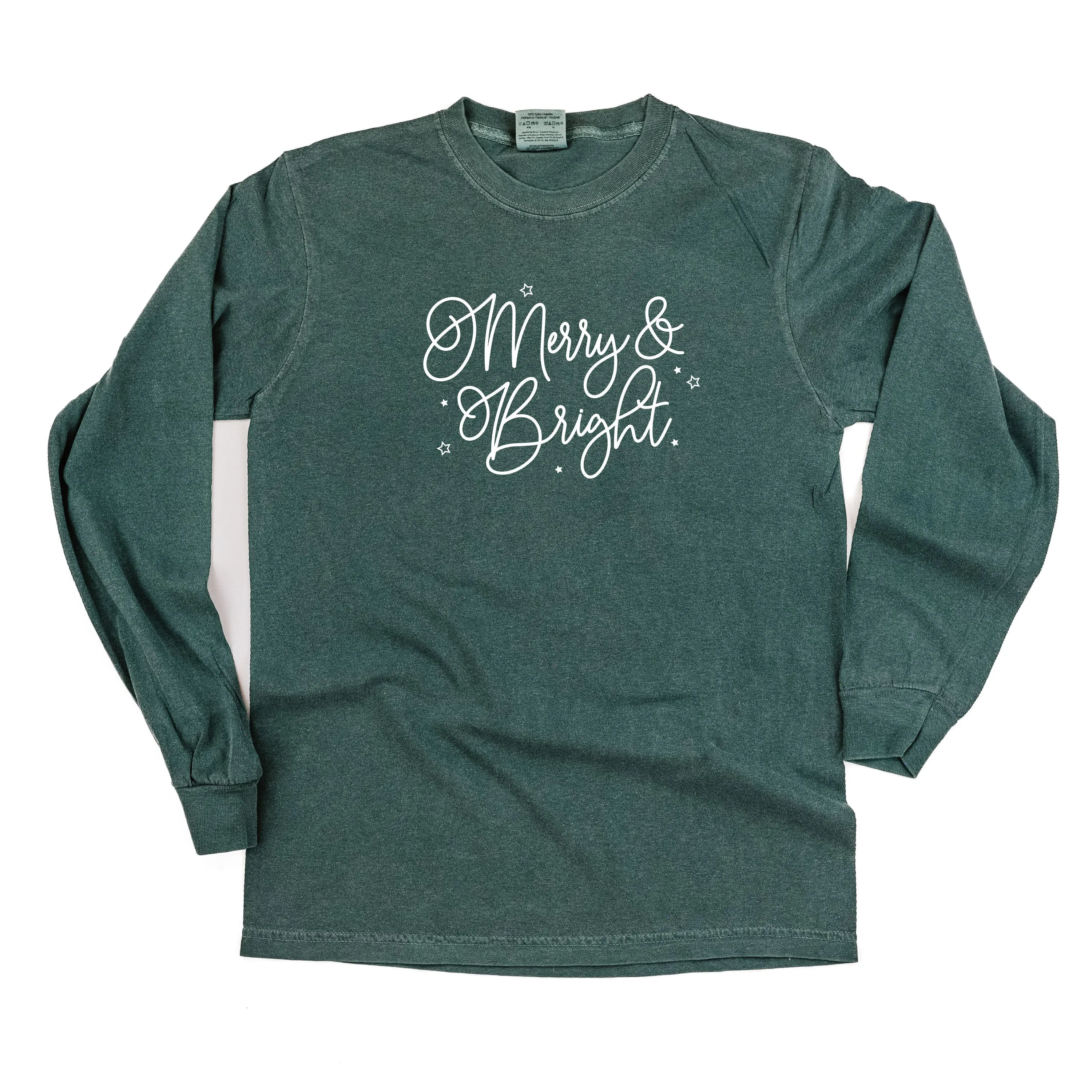 Merry And Bright - LONG SLEEVE Comfort Colors Tee