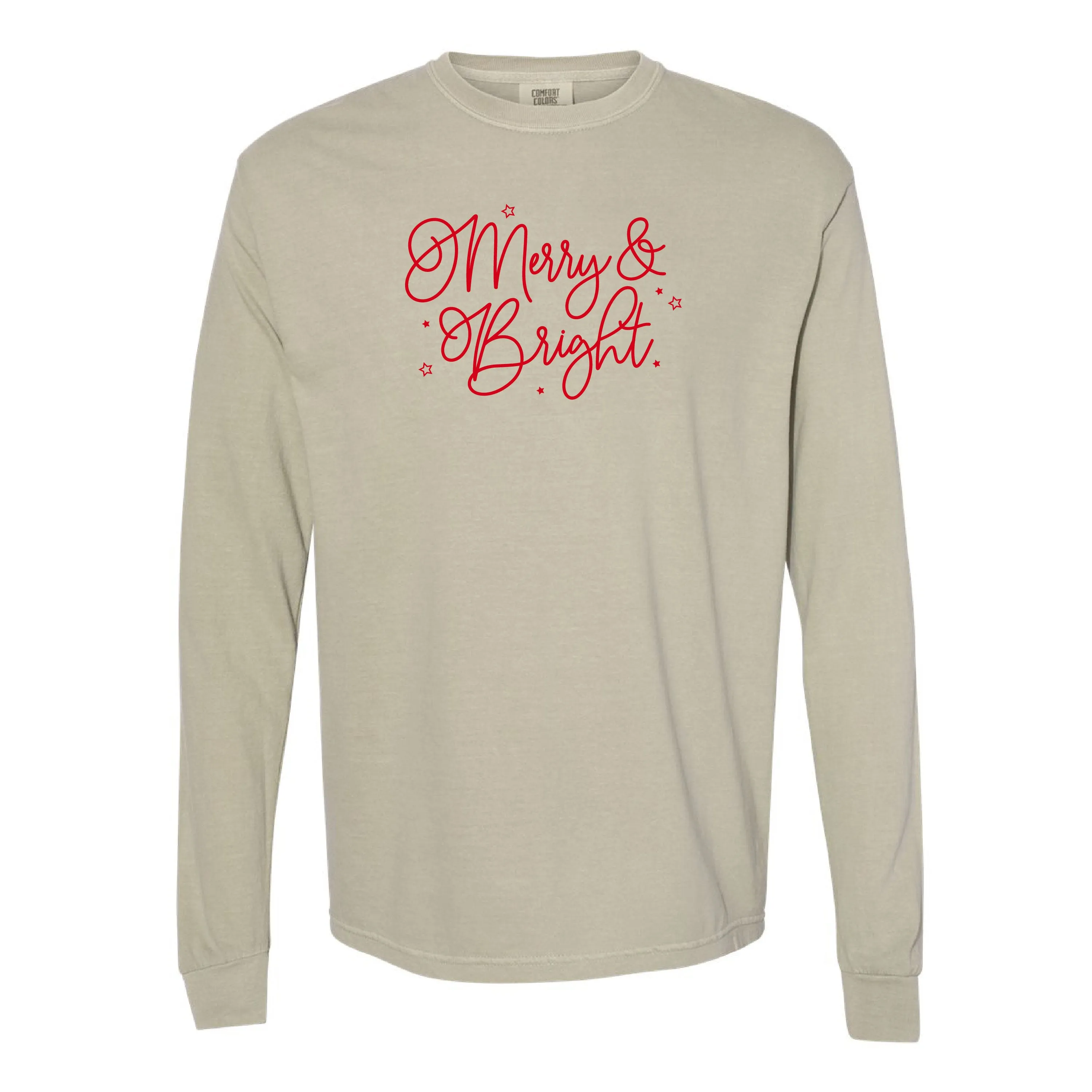 Merry And Bright - LONG SLEEVE Comfort Colors Tee