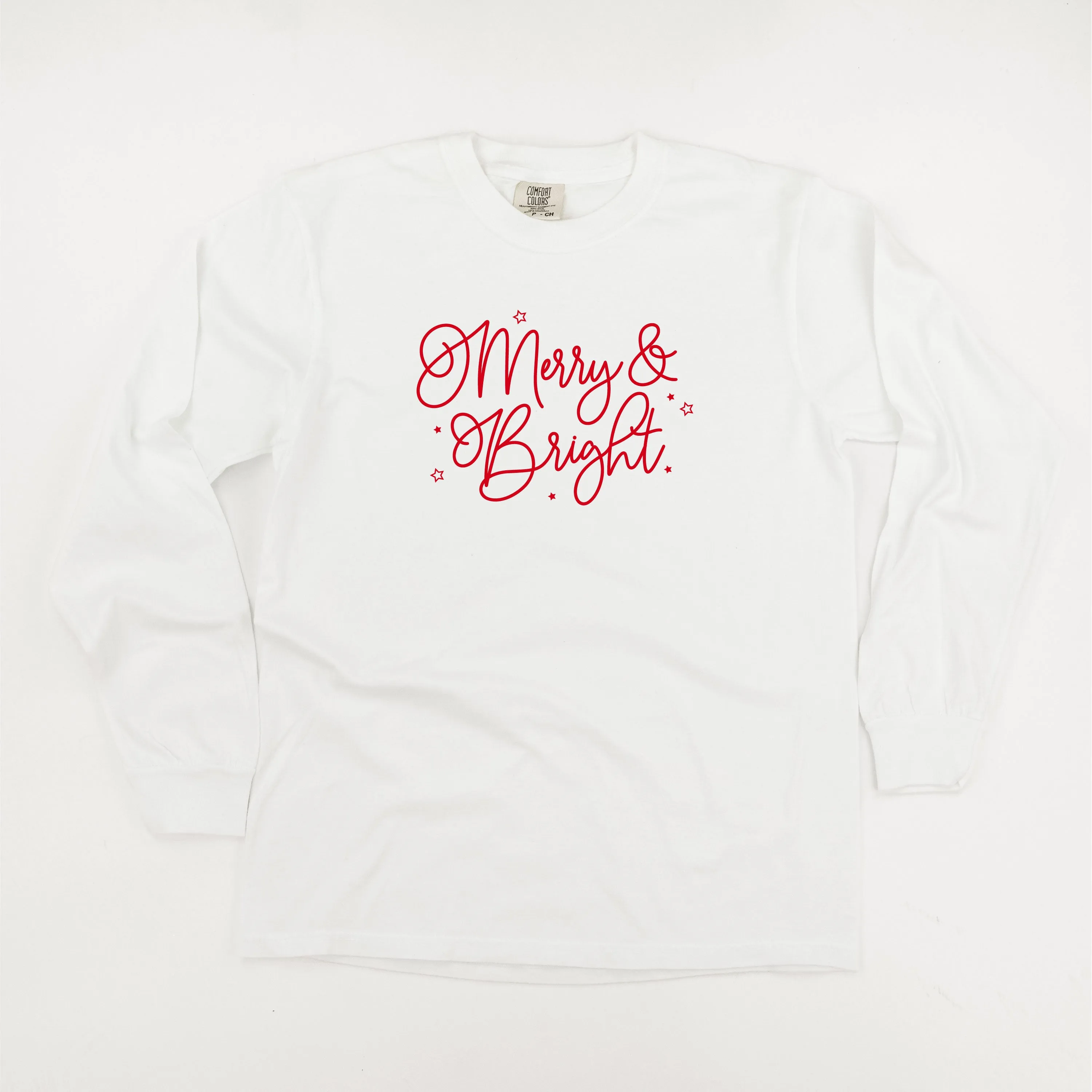 Merry And Bright - LONG SLEEVE Comfort Colors Tee