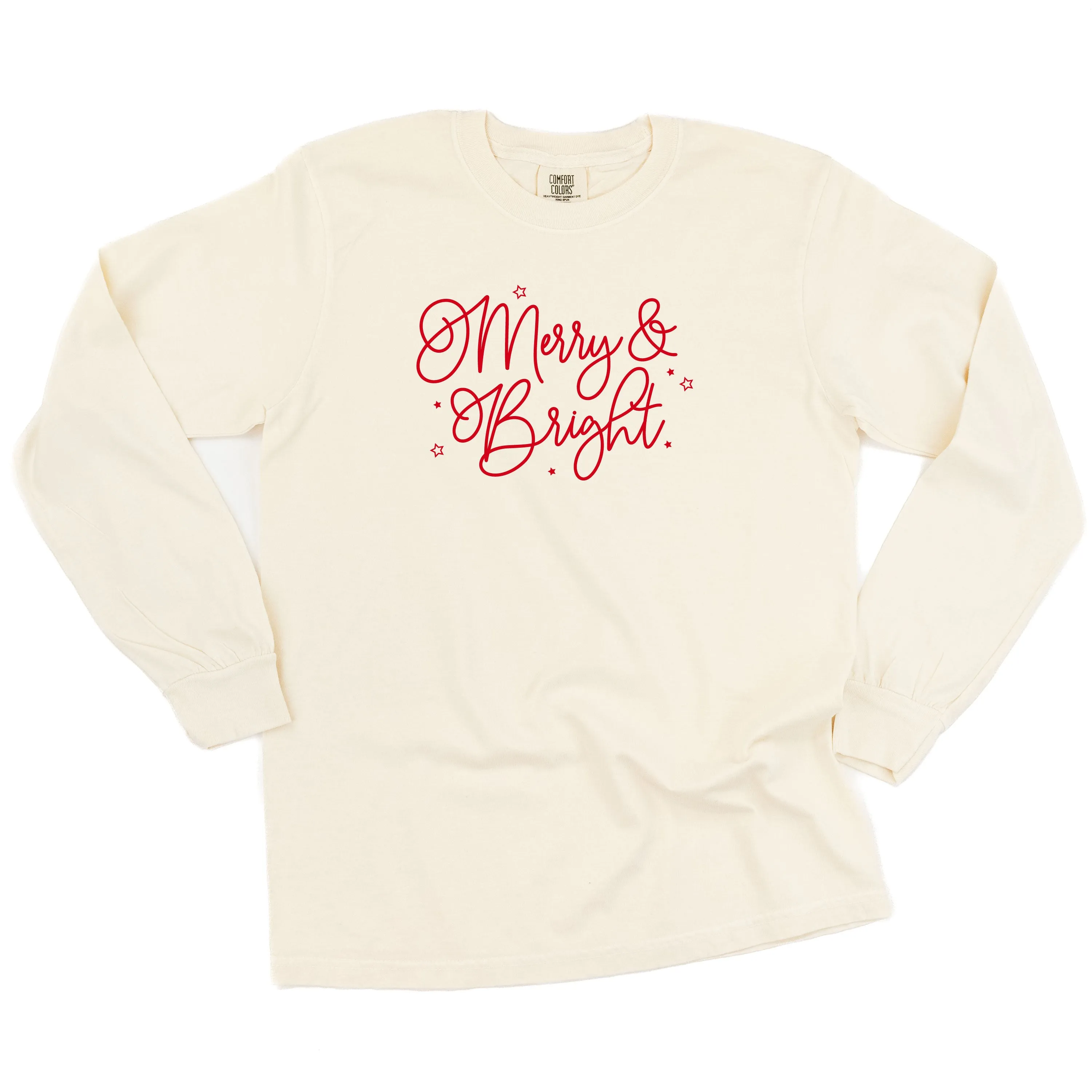 Merry And Bright - LONG SLEEVE Comfort Colors Tee