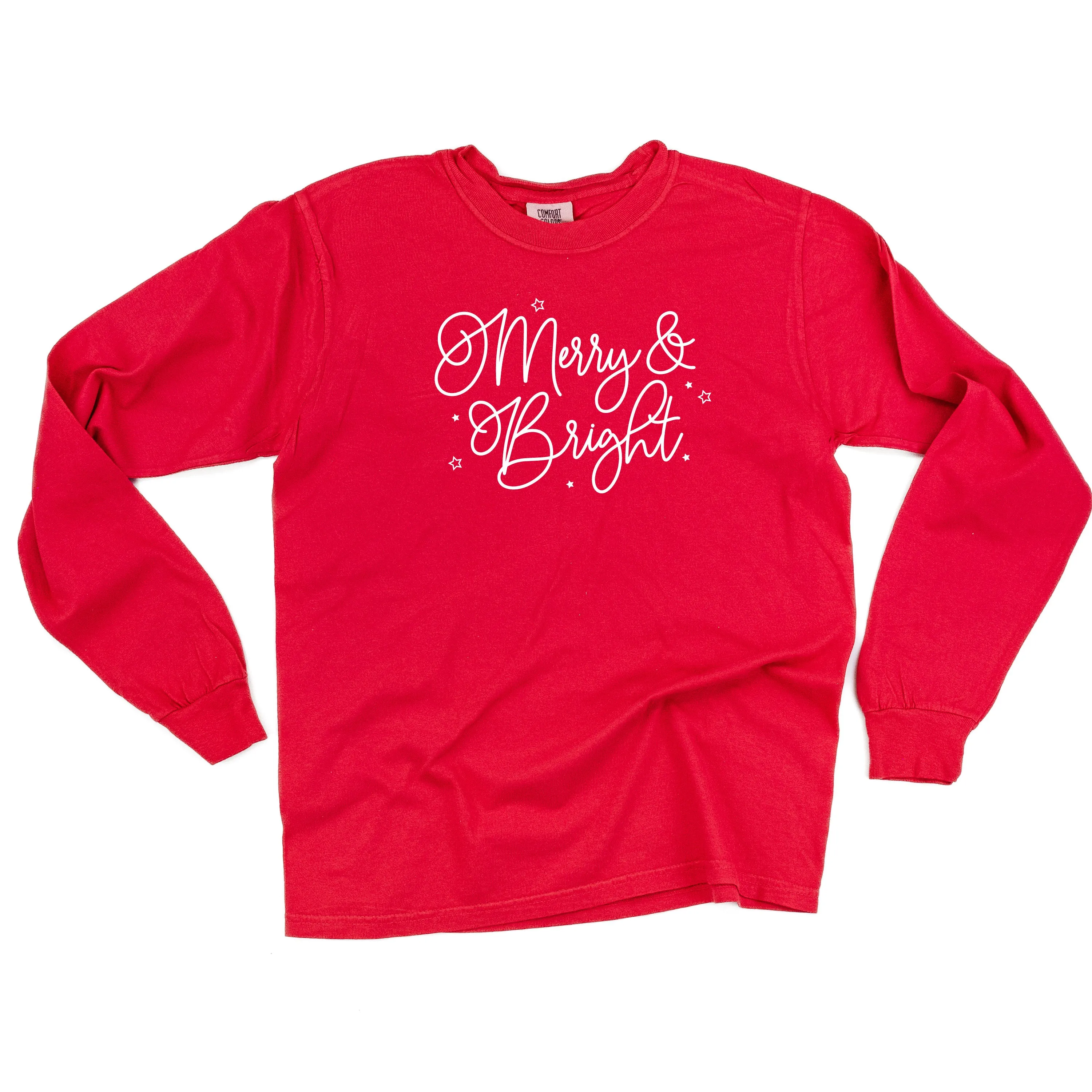 Merry And Bright - LONG SLEEVE Comfort Colors Tee