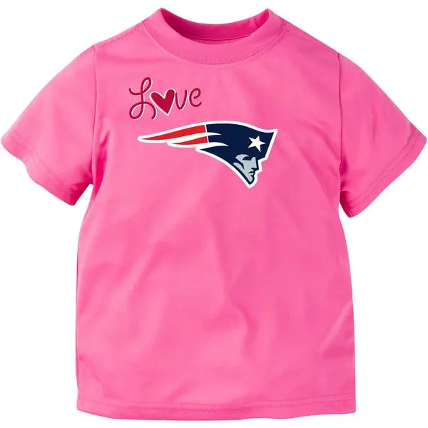 Patriots Toddler Girls Performance Short Sleeve Tee Shirt