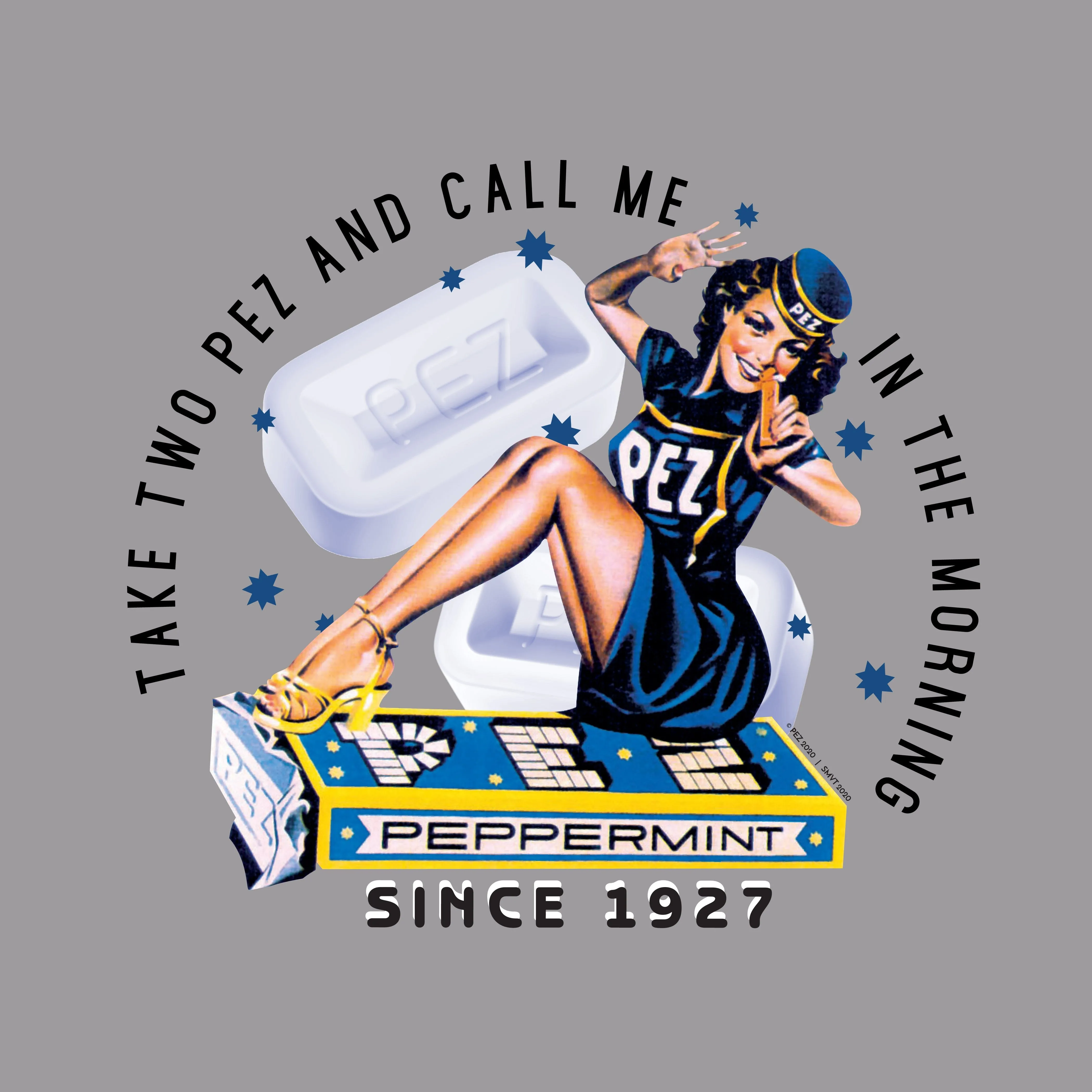 PEZ Vintage Pin Up Girl | Take Two PEZ and Call Me in the Morning Tee