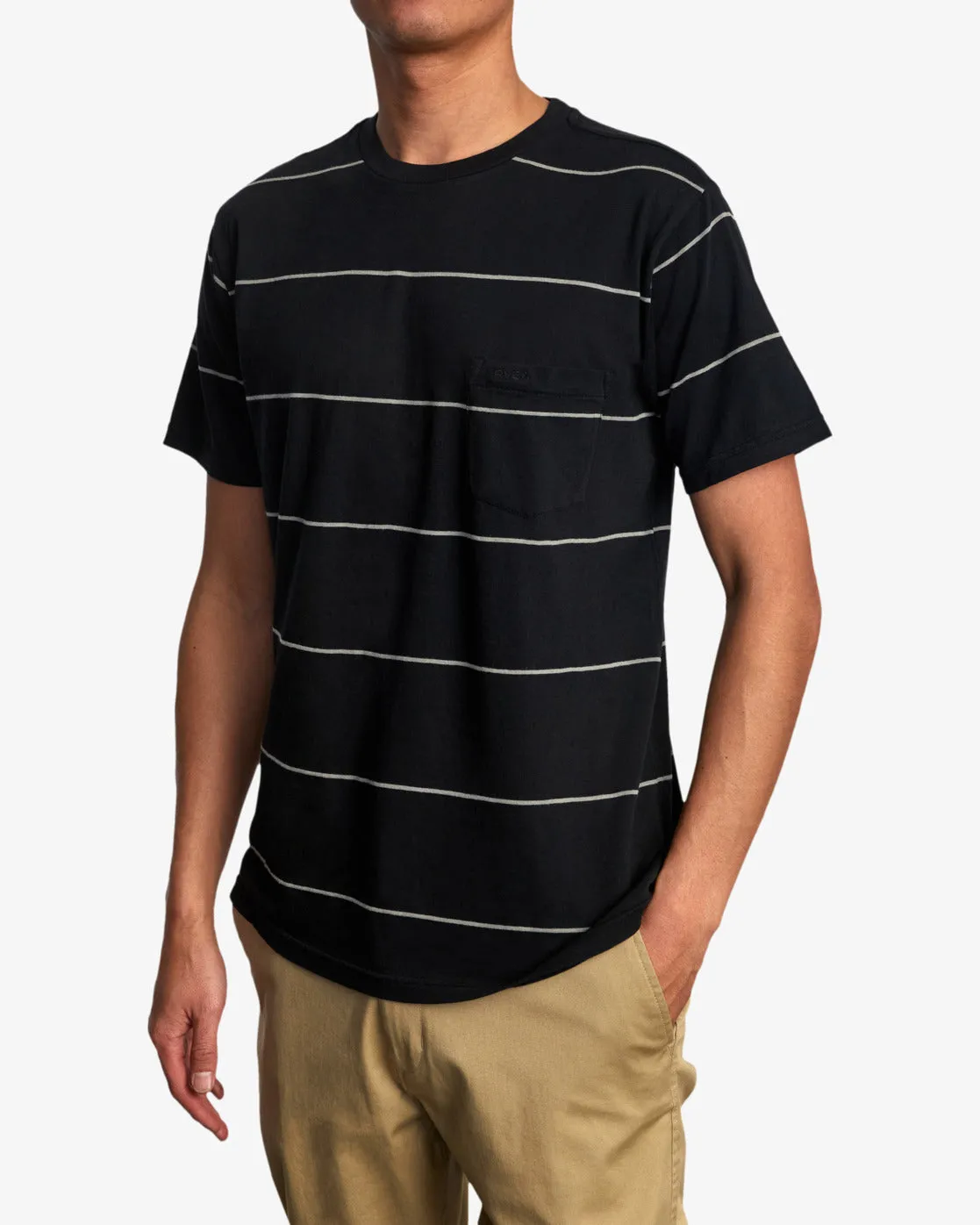 PTC Pigment Stripe Tee - Pirate Black