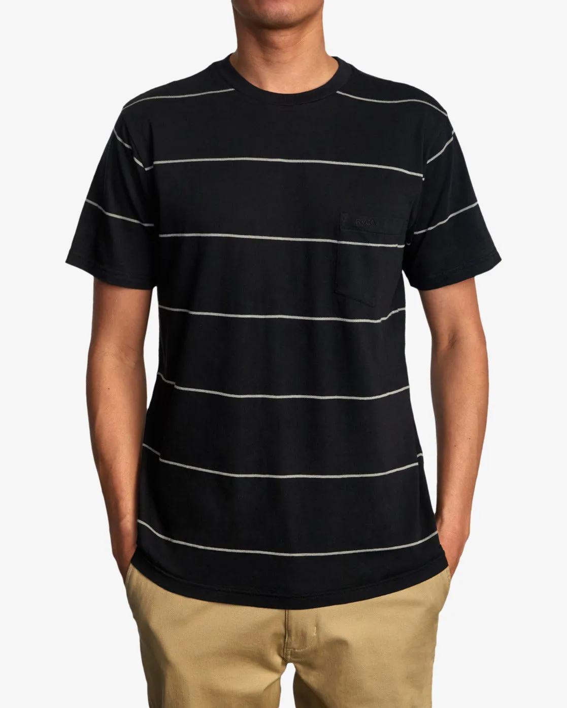 PTC Pigment Stripe Tee - Pirate Black