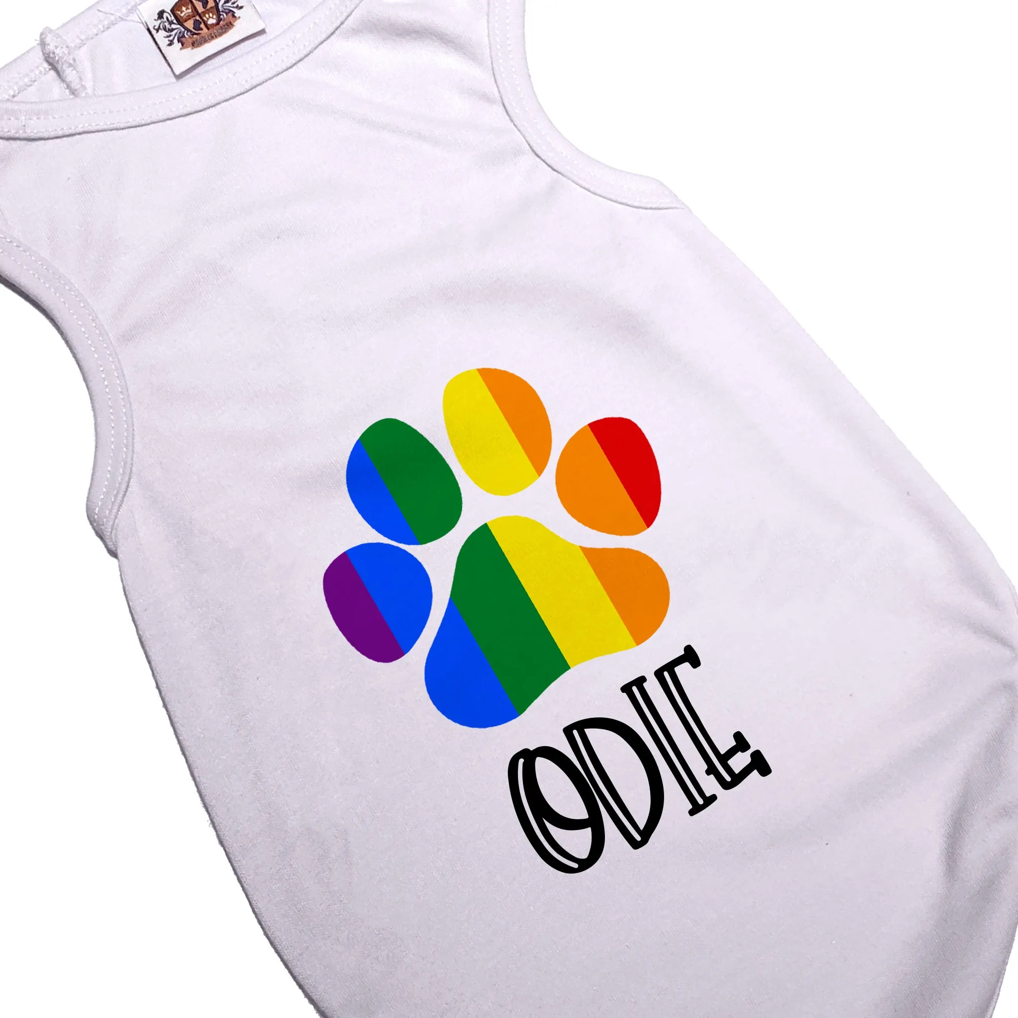 Rainbow Paw Dog Tee