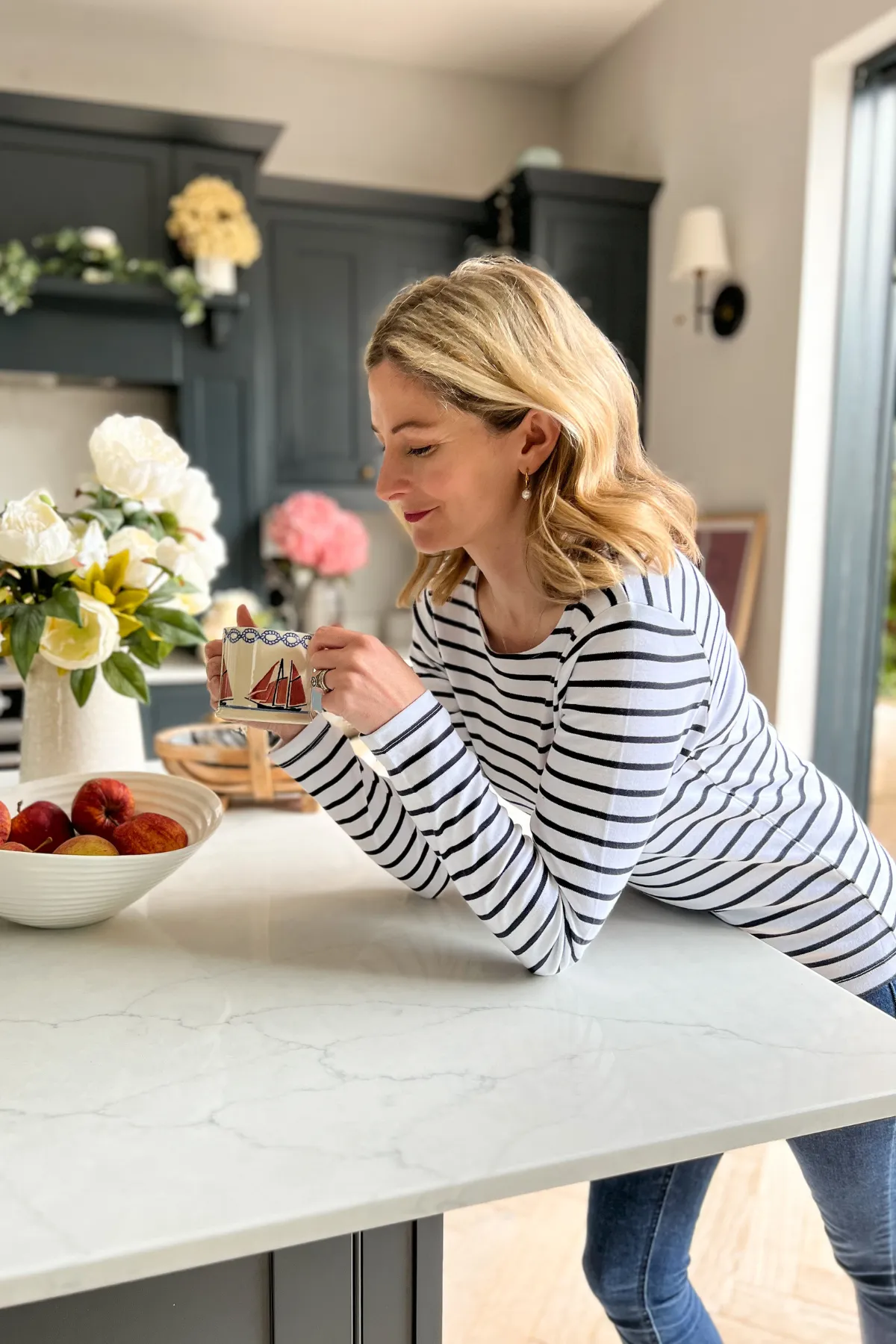 Rainbow   Stripes Breton T-Shirt - White