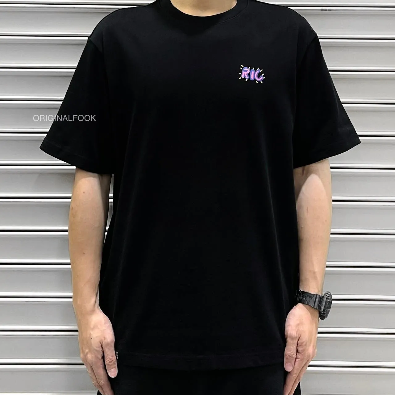 Rickyisclown [RIC] Neon Graffiti Smiley Tee Black [R27230225E-O8]