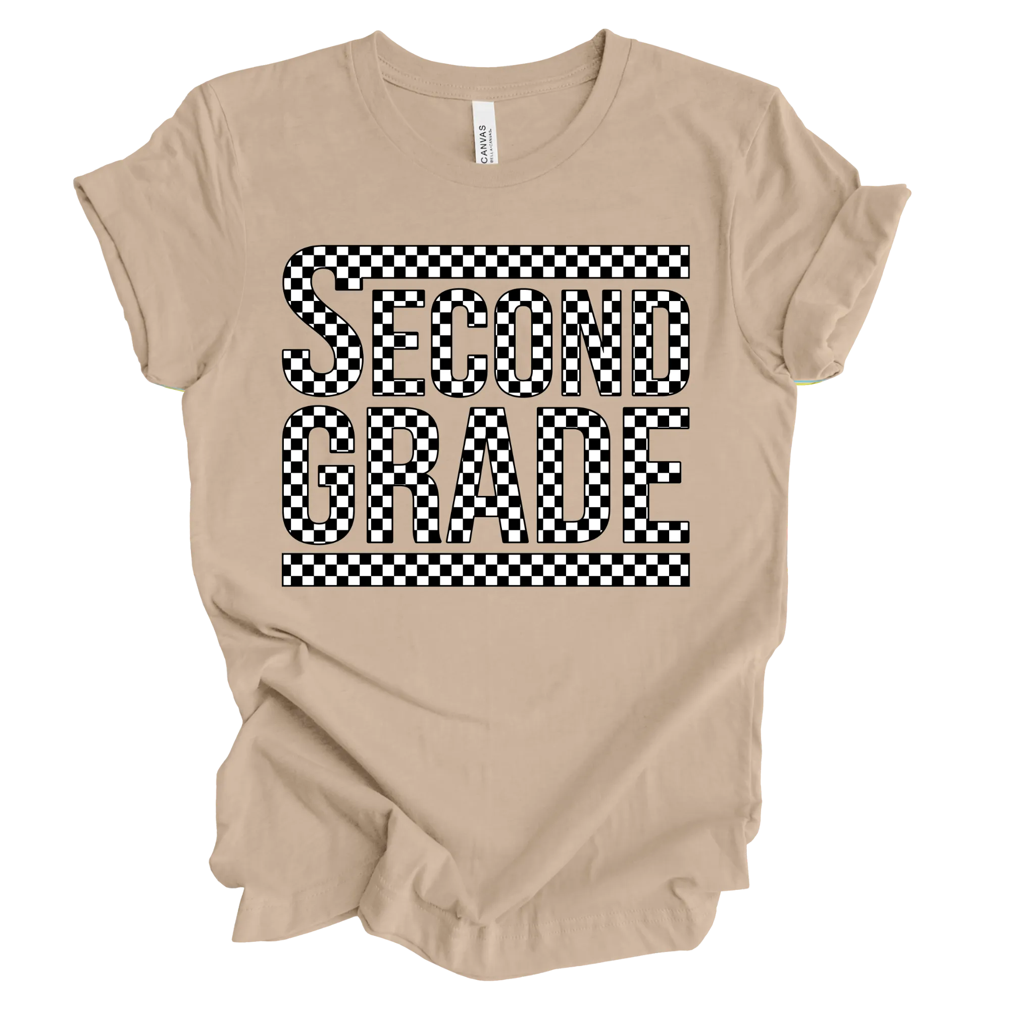 Second Grade Checked Out Tee