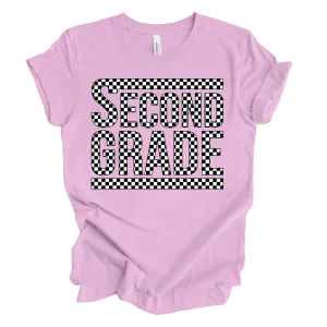 Second Grade Checked Out Tee