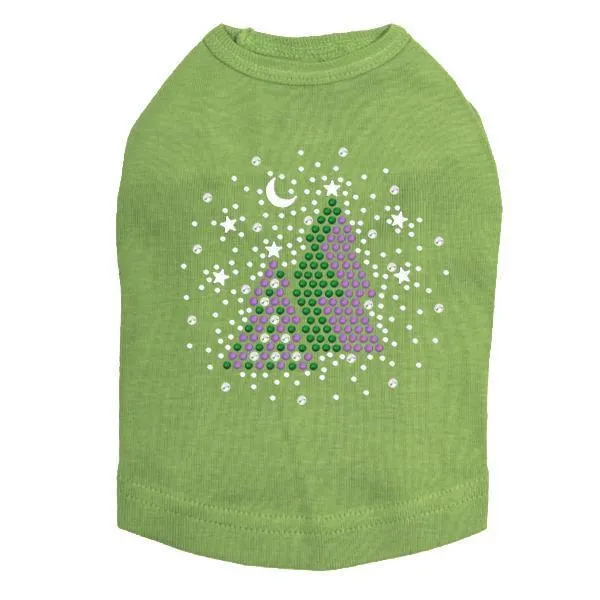 Silent Night Rhinestone Dog Tank