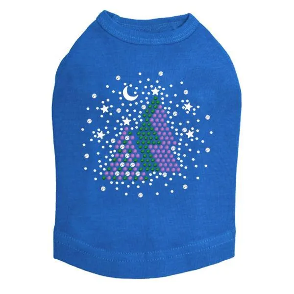 Silent Night Rhinestone Dog Tank