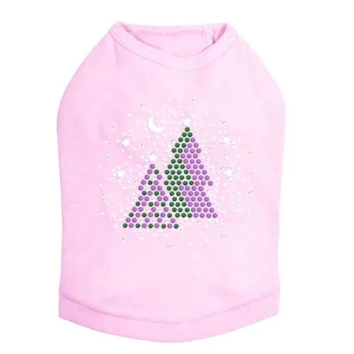 Silent Night Rhinestone Dog Tank