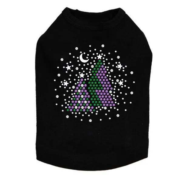 Silent Night Rhinestone Dog Tank