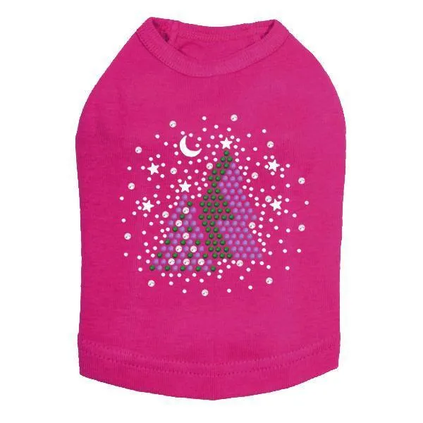 Silent Night Rhinestone Dog Tank