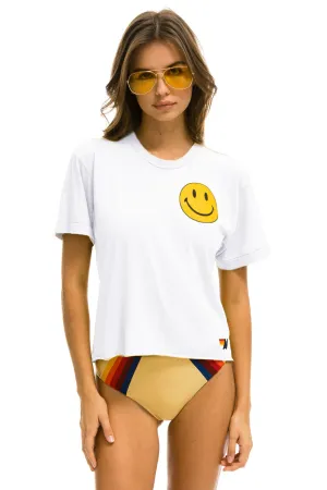 SMILEY 2 BOYFRIEND TEE - WHITE