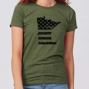 Stars & Stripes Minnesota Women's Slim Fit T-Shirt