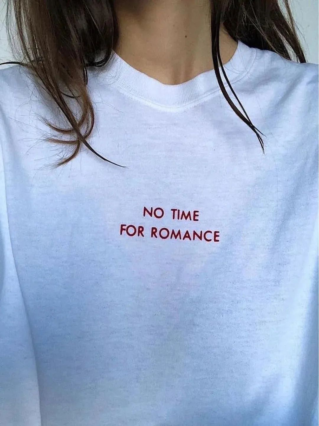 SXV  'NO time for romance’ Printed Cool Aesthetic Oversized Baggy T-shirt