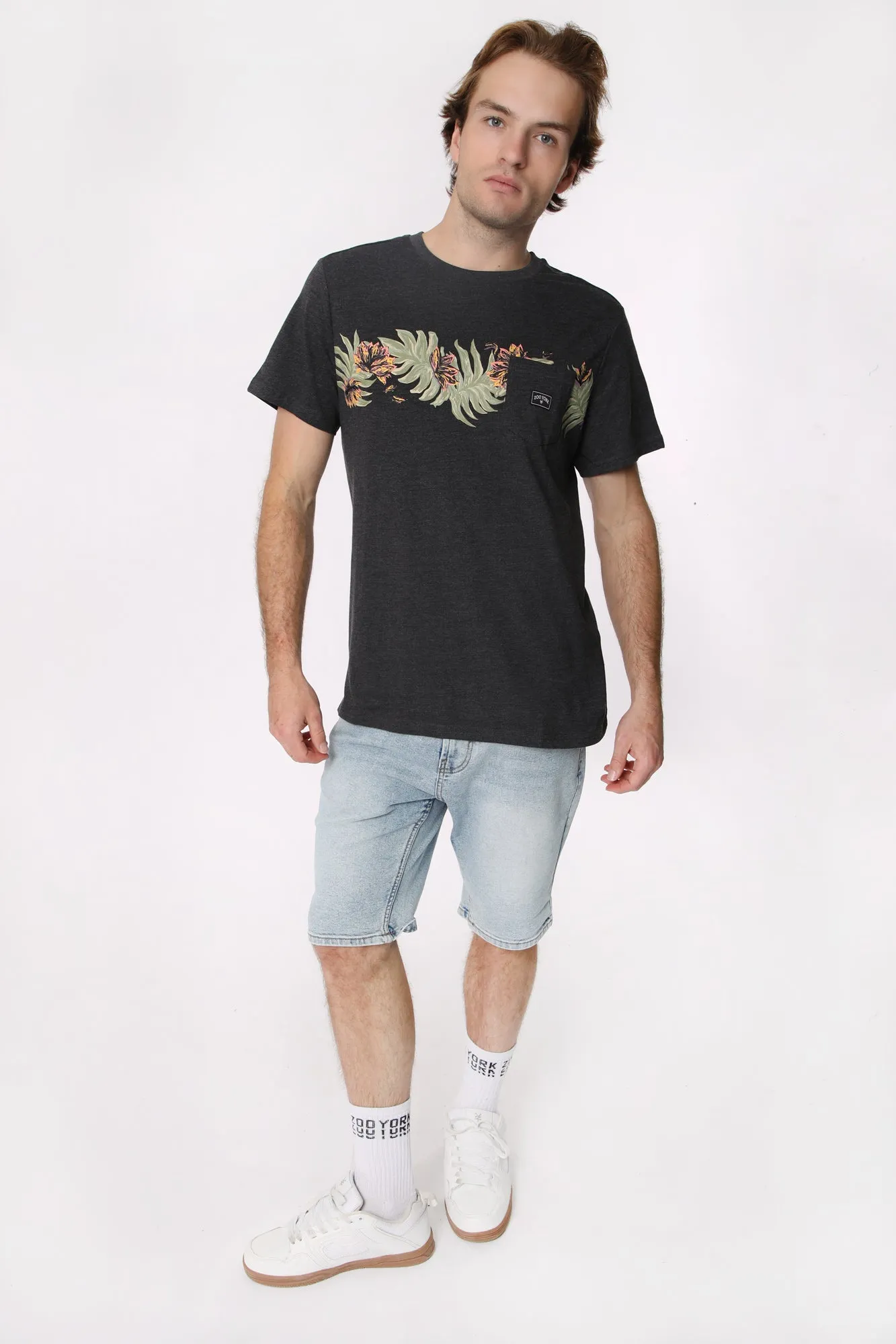 T-Shirt Avec Poche Imprimé Tropical Zoo York Homme