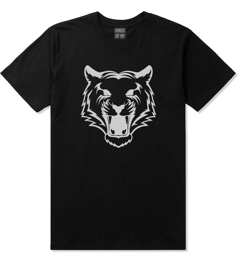 Tiger Face Outline Mens T-Shirt