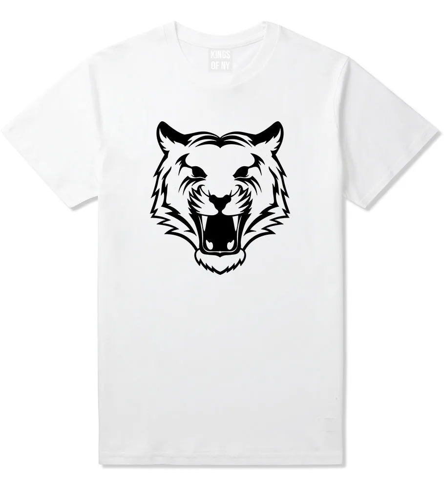 Tiger Face Outline Mens T-Shirt