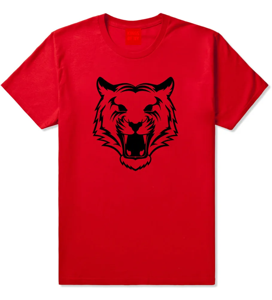 Tiger Face Outline Mens T-Shirt