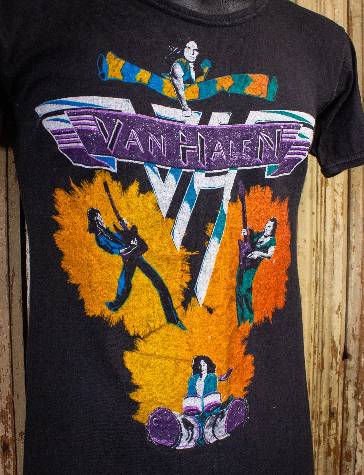 Vintage Van Halen VH2 Parking Lot Concert T Shirt 1979 Black Small