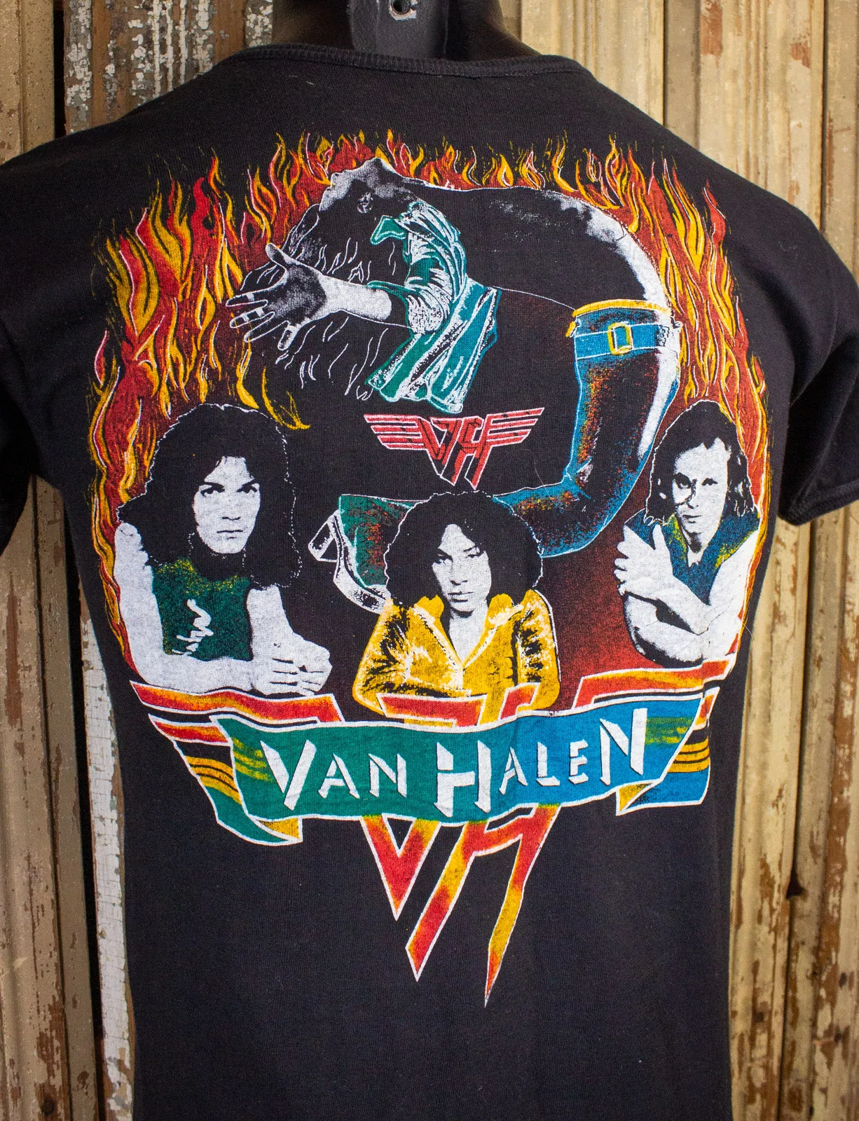 Vintage Van Halen VH2 Parking Lot Concert T Shirt 1979 Black Small