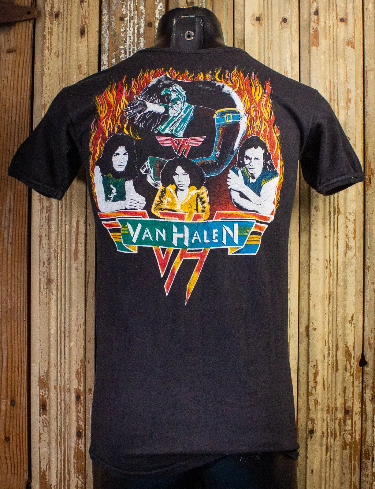 Vintage Van Halen VH2 Parking Lot Concert T Shirt 1979 Black Small