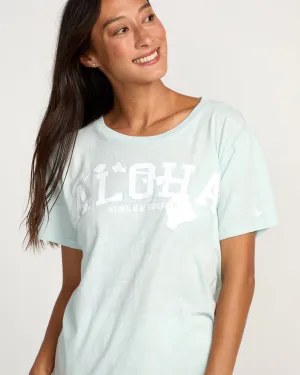 Womens Aloha State T-Shirt - Vista Blue