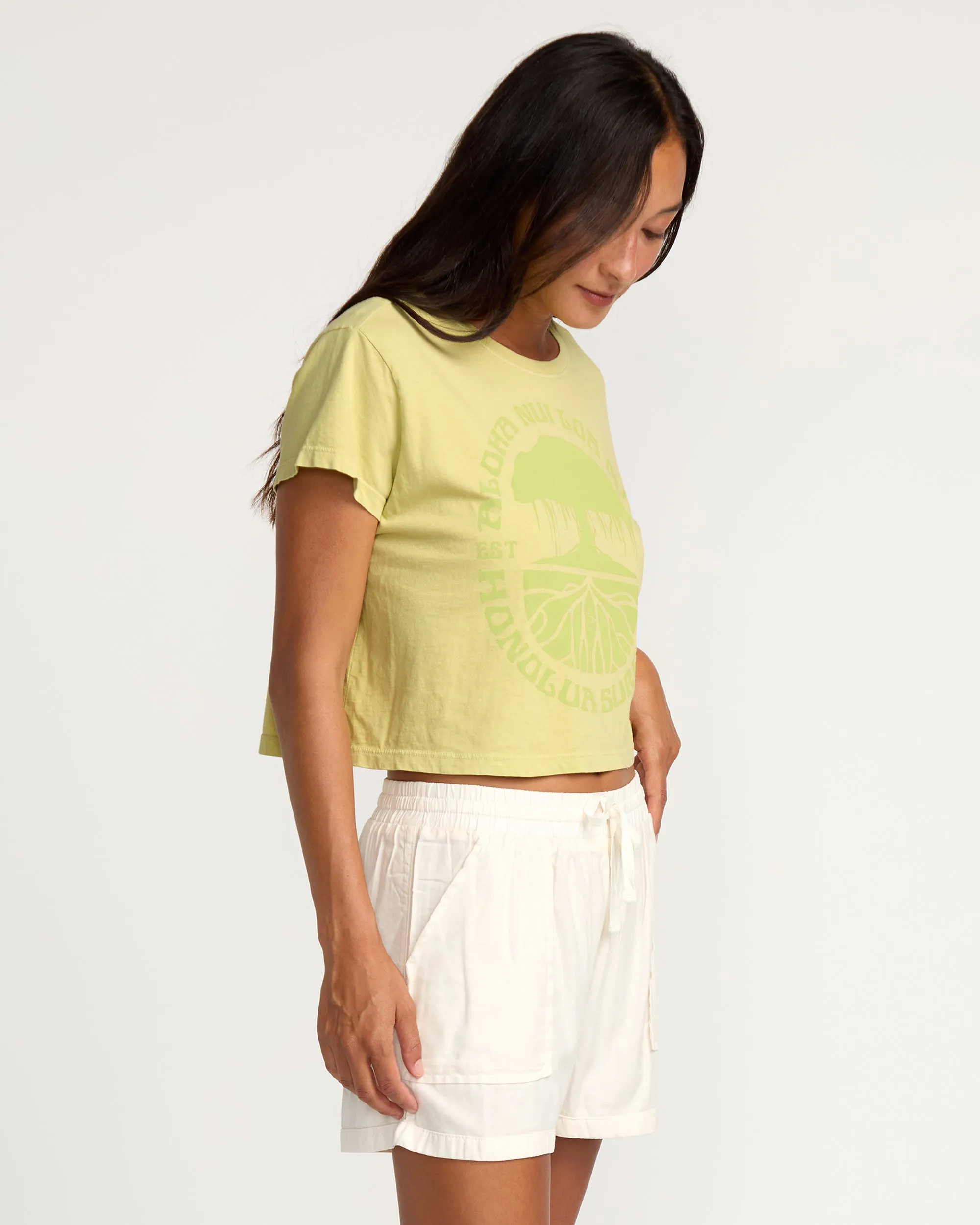 Womens Ma-Maui Nui Loa Short Sleeve Tee - Breadfruit