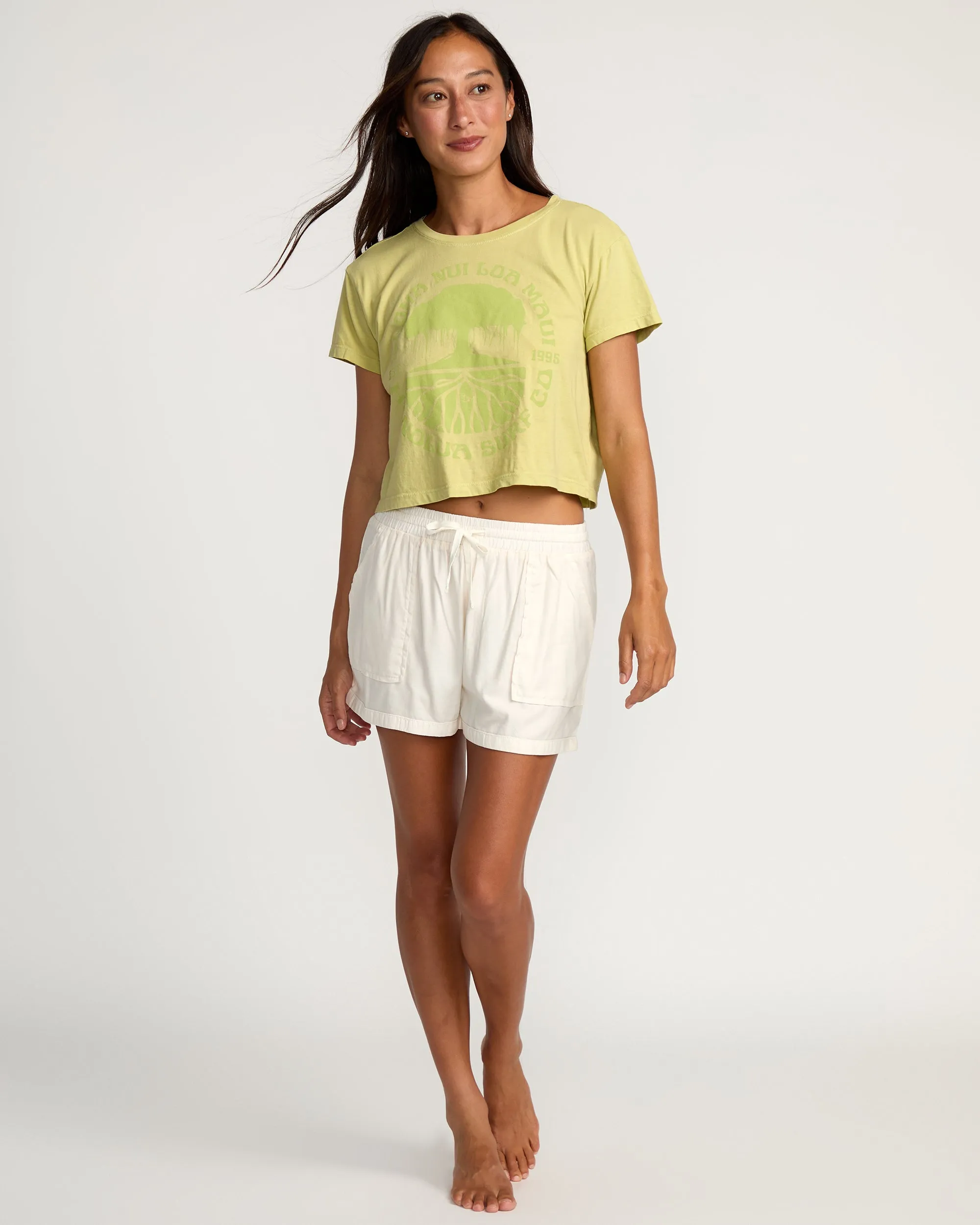 Womens Ma-Maui Nui Loa Short Sleeve Tee - Breadfruit